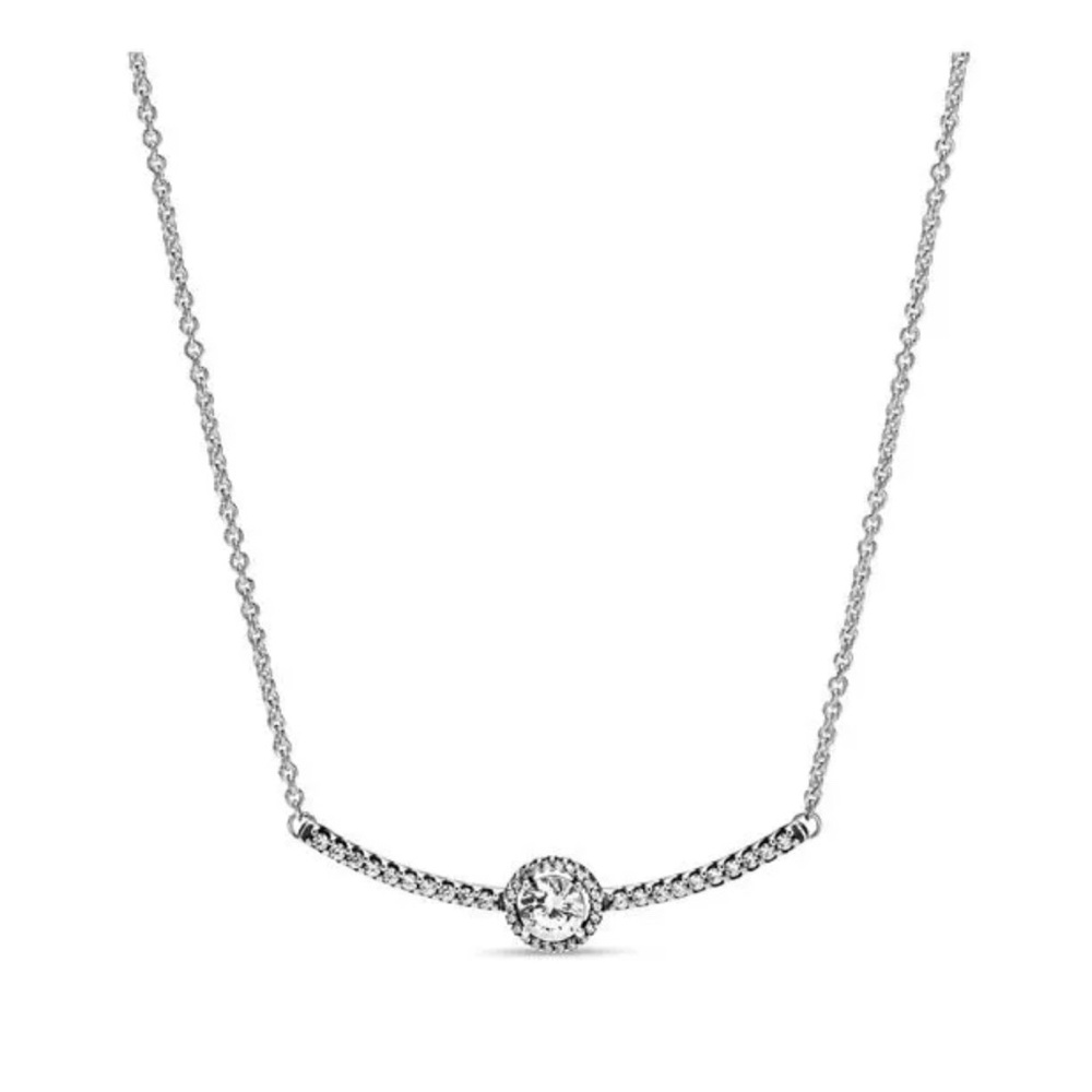 PANDORA - STERLING SILVER COLLIER LENGTH 17.7" Necklace w/ Dust Bag NWT
